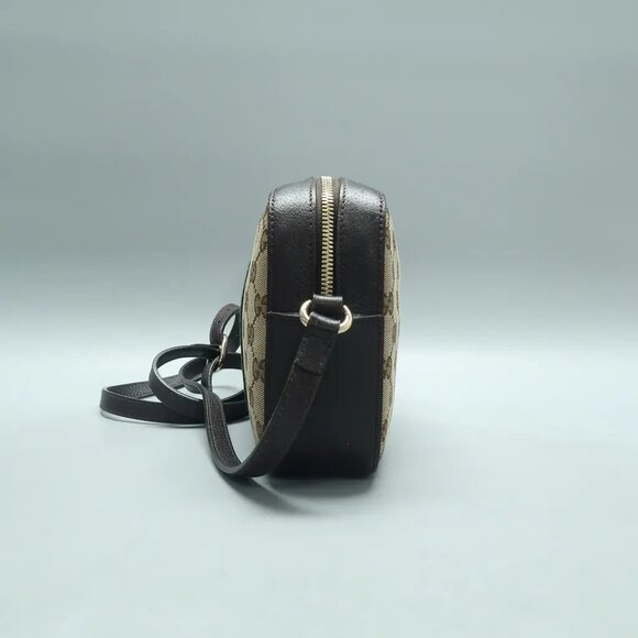 GUCCI Webby Bee Brown Cloth Shoulder Bag 659-022825 - Picture 4 of 11